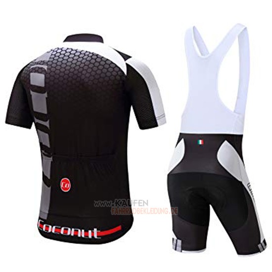 Coconut Ropamo Kurzarmtrikot 2019 und Kurze Tragerhose Shwarz Grau